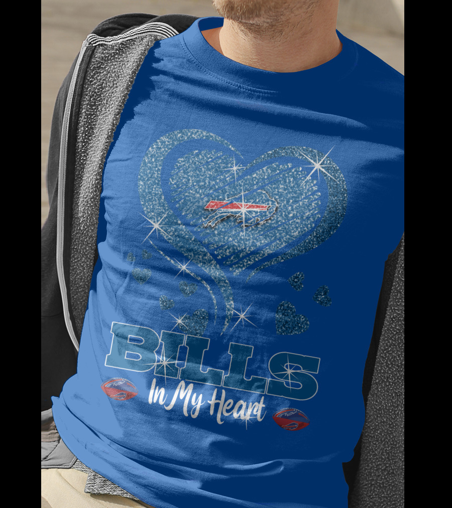 Bills Glitter Heart Buffalo Bills Logo In My Heart T-Shirt