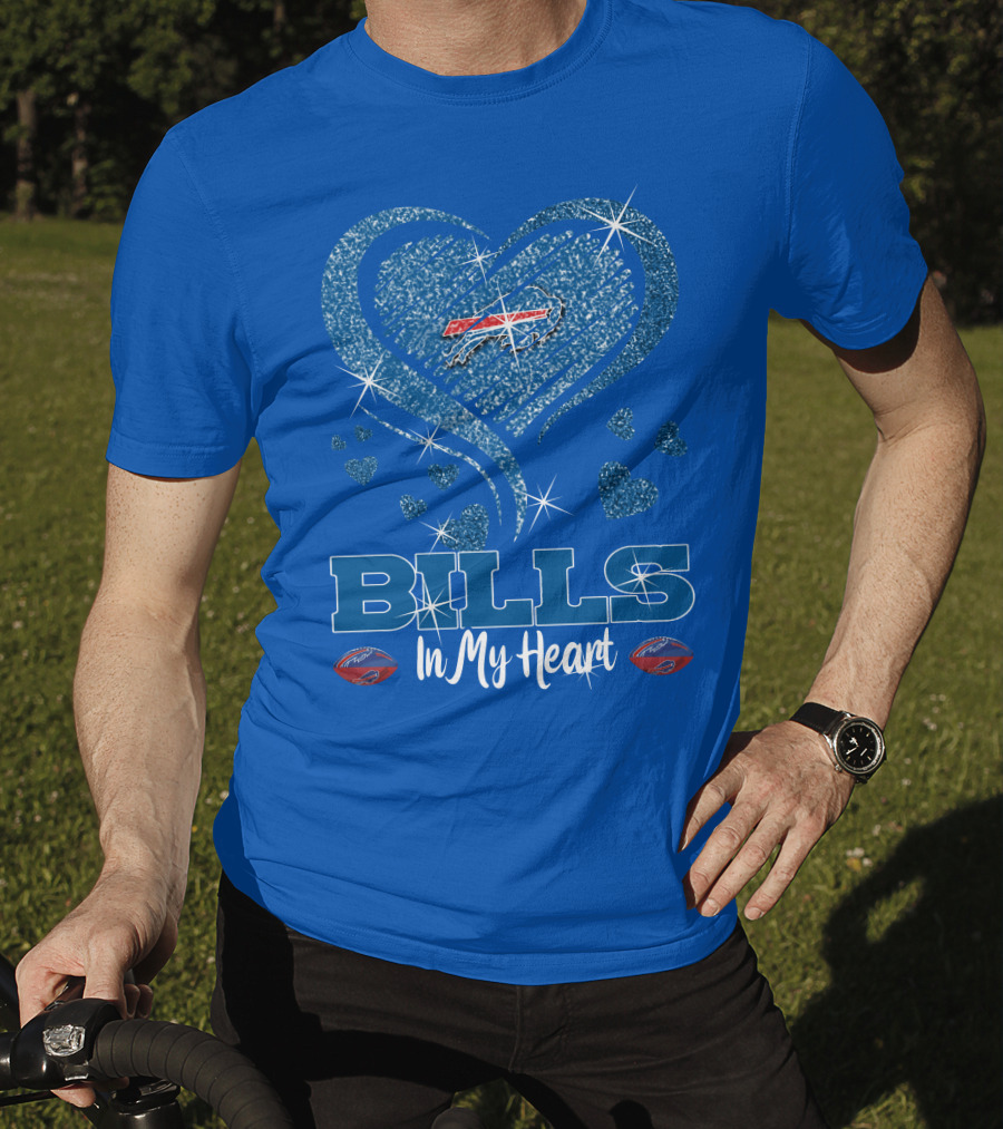 Bills Glitter Heart Buffalo Bills Logo In My Heart T-Shirt