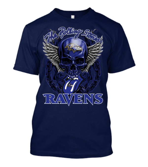 The Rolling Stones Baltimore Ravens Skull Wings T-Shirt