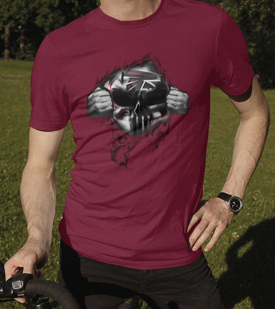 Atlanta Falcons 61 Skull Logo Football Fan T-Shirt
