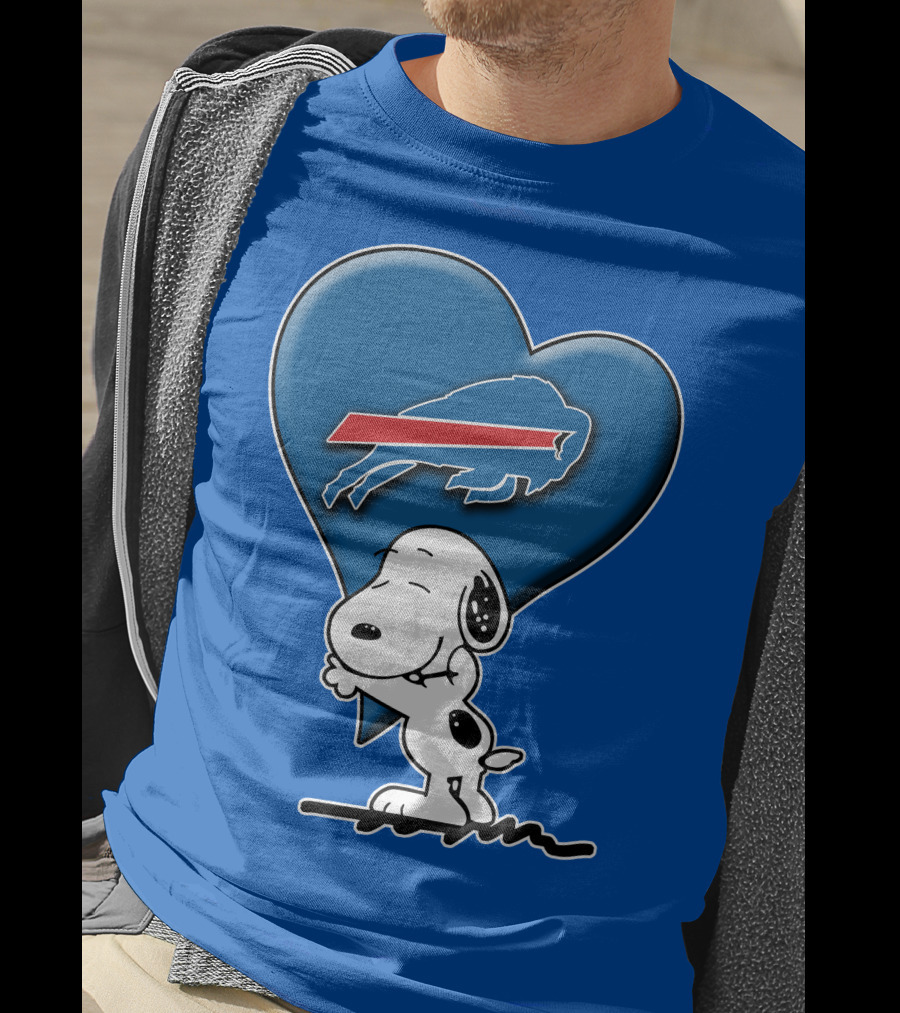Snoopy Hugging Heart Buffalo Bills T-Shirt