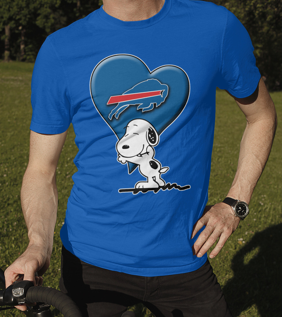 Snoopy Hugging Heart Buffalo Bills T-Shirt