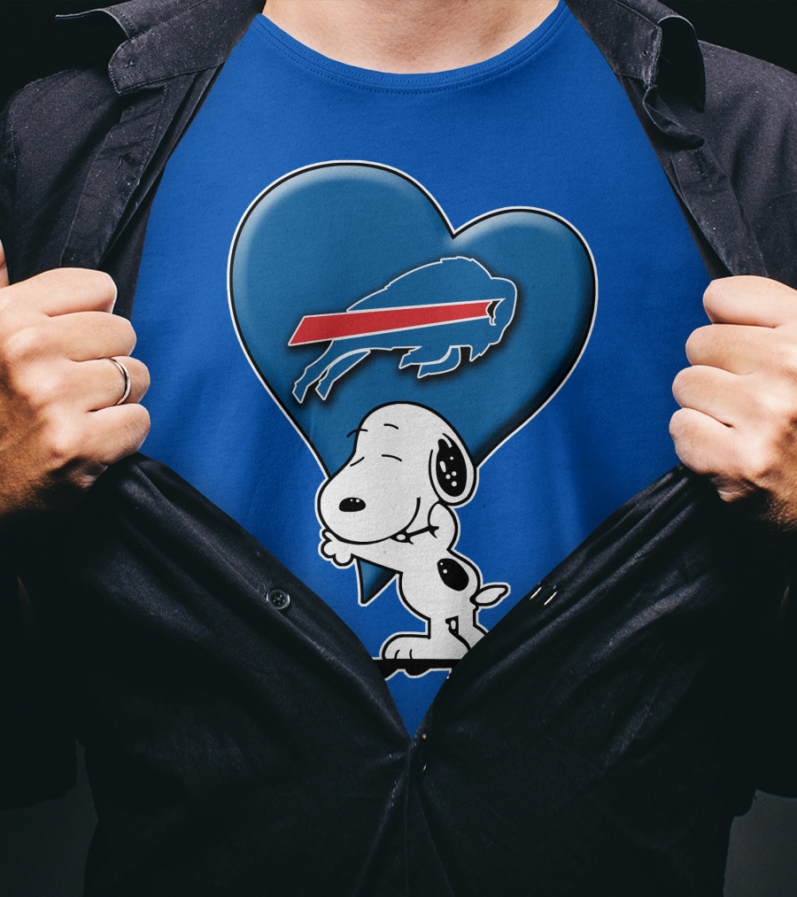 Snoopy Hugging Heart Buffalo Bills T-Shirt