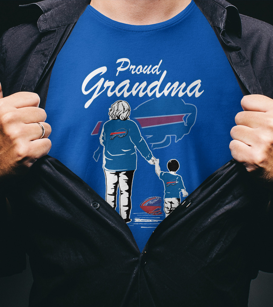 Proud Grandma Buffalo Bills Family Fan Love Football Generations T-Shirt