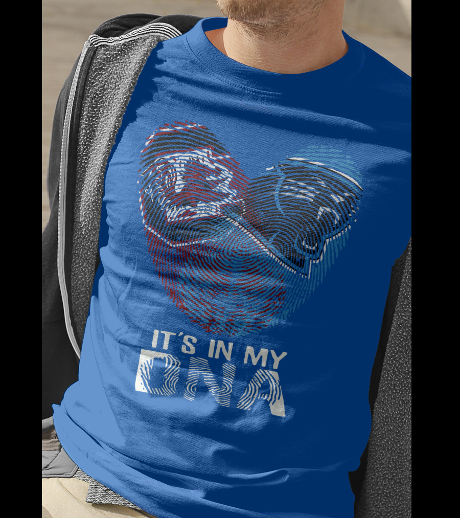 Carolina Panthers It's In My Dna Fingerprint Print T-Shirt