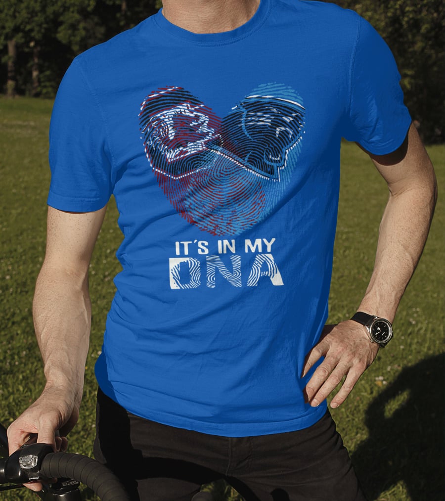 Carolina Panthers It's In My Dna Fingerprint Print T-Shirt