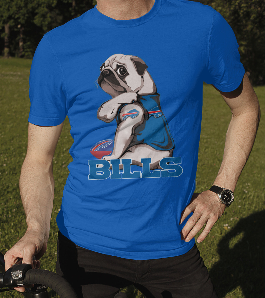 Pug Bills Football Team T-Shirt