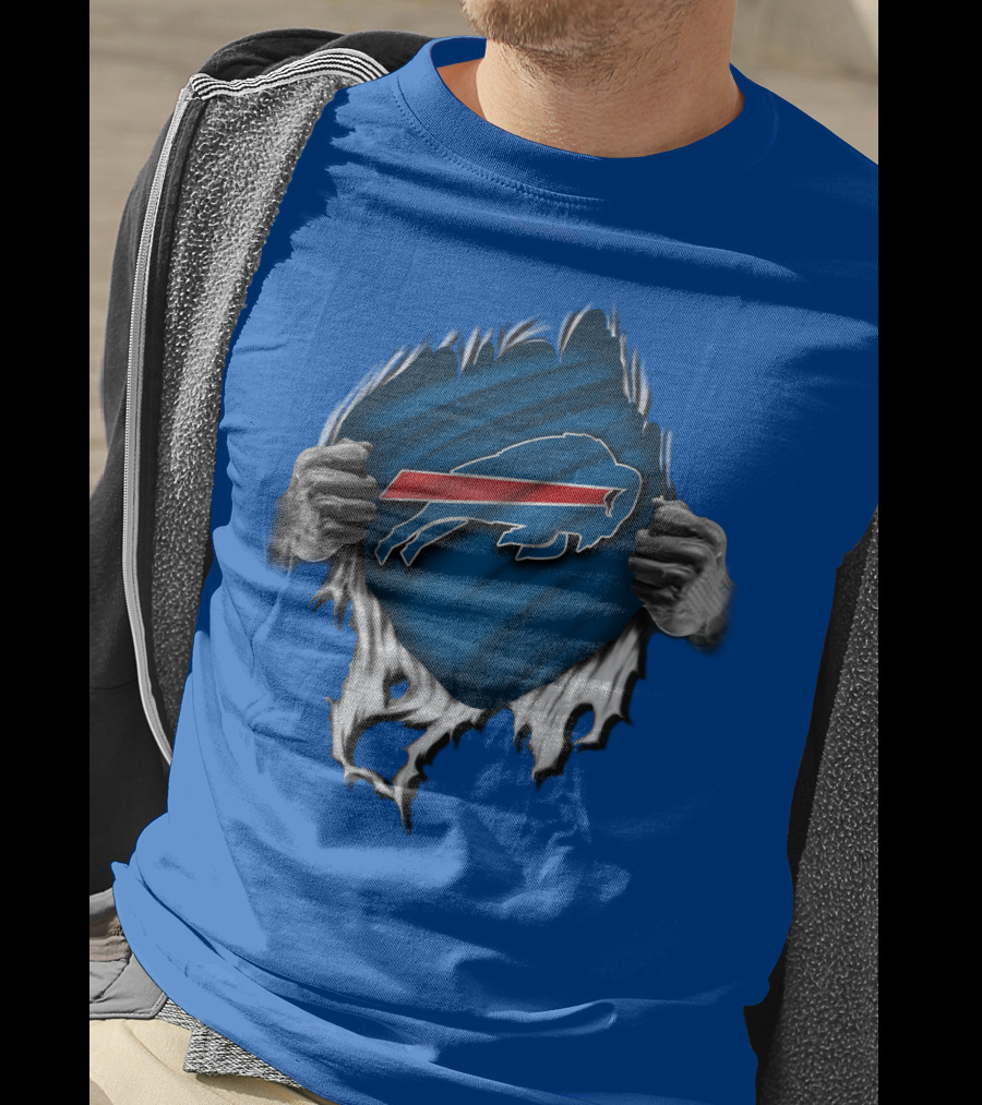 Buffalo Bills Torn Open Super Fan T-Shirt