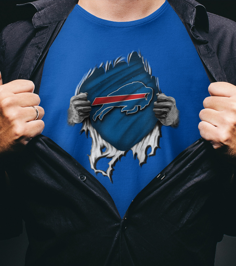 Buffalo Bills Torn Open Super Fan T-Shirt
