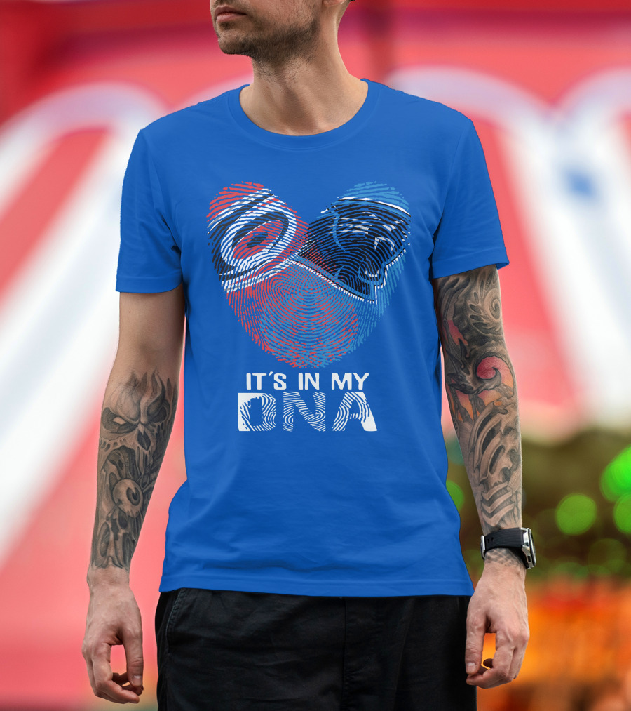 Carolina Panthers 15 It's In My Dna Fingerprint Heart T-Shirt