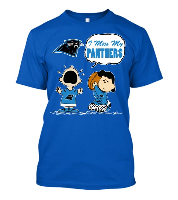 Carolina Panthers I Miss My Panthers Peanuts Football Fan T-Shirt