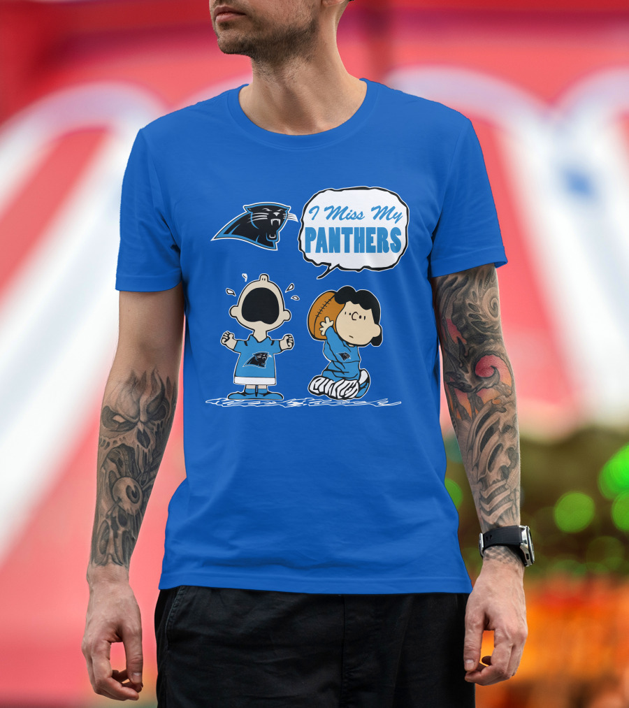 Carolina Panthers I Miss My Panthers Peanuts Football Fan T-Shirt