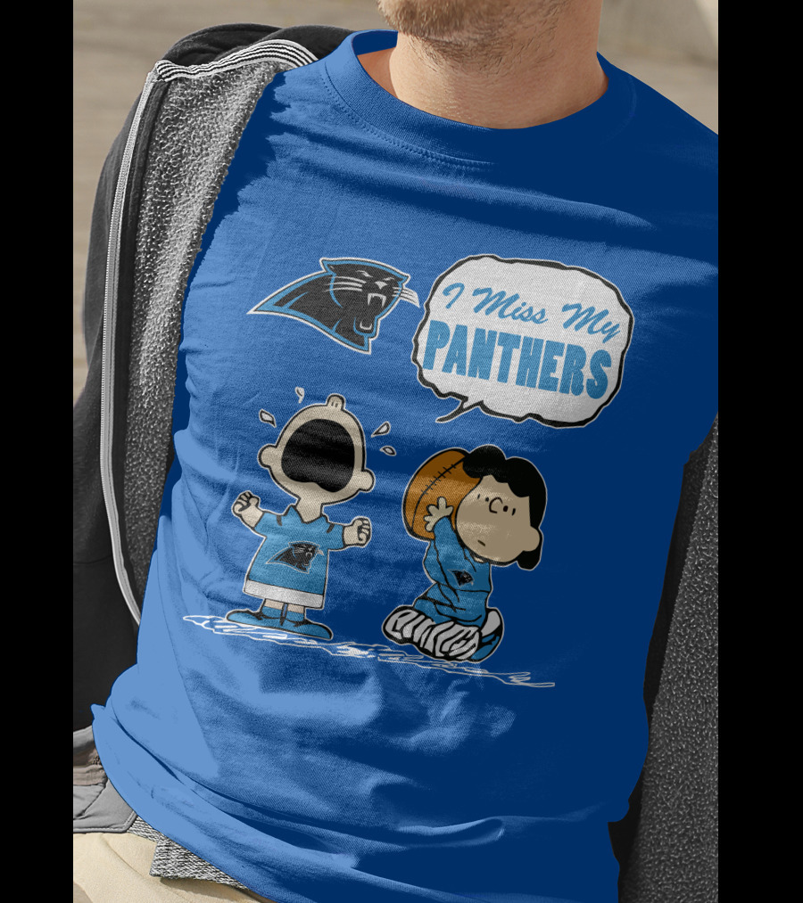 Carolina Panthers I Miss My Panthers Peanuts Football Fan T-Shirt