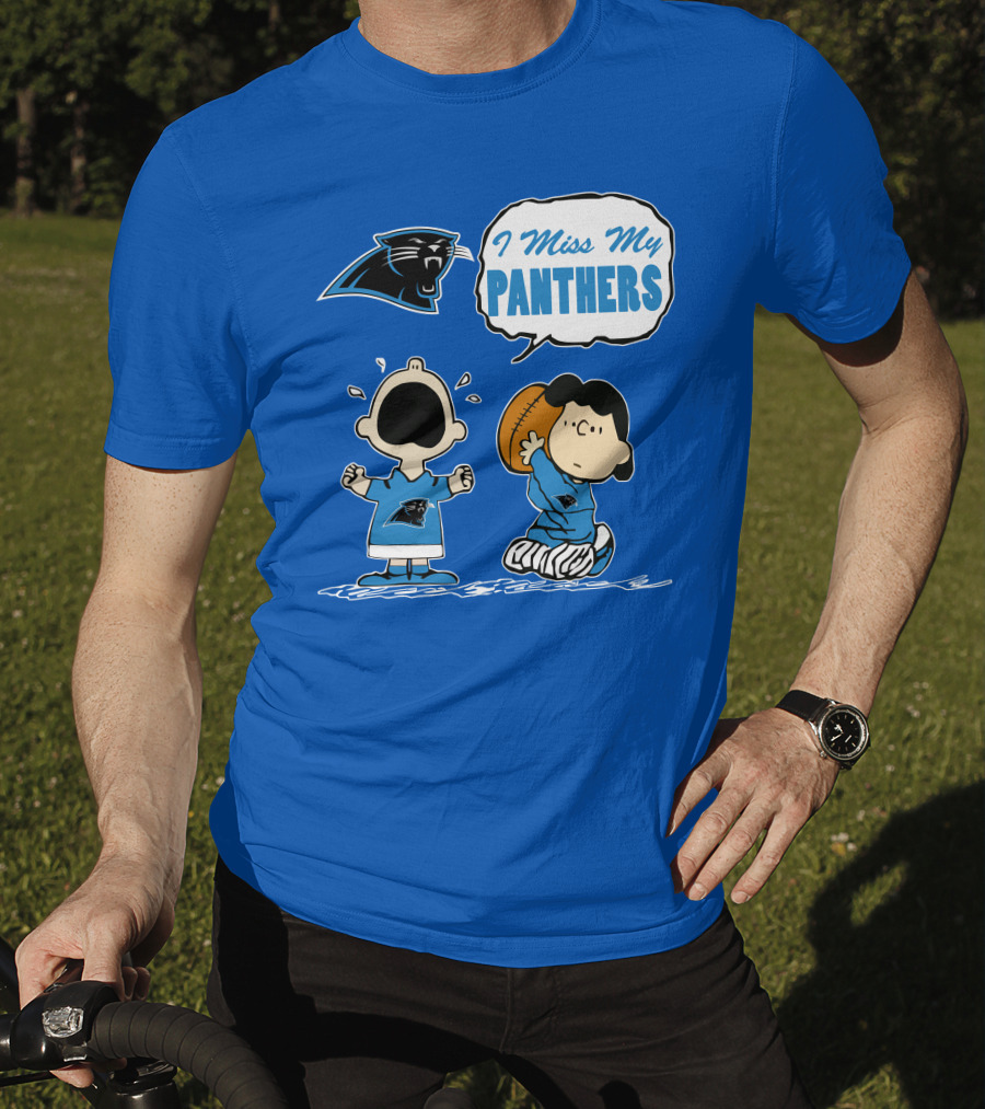 Carolina Panthers I Miss My Panthers Peanuts Football Fan T-Shirt