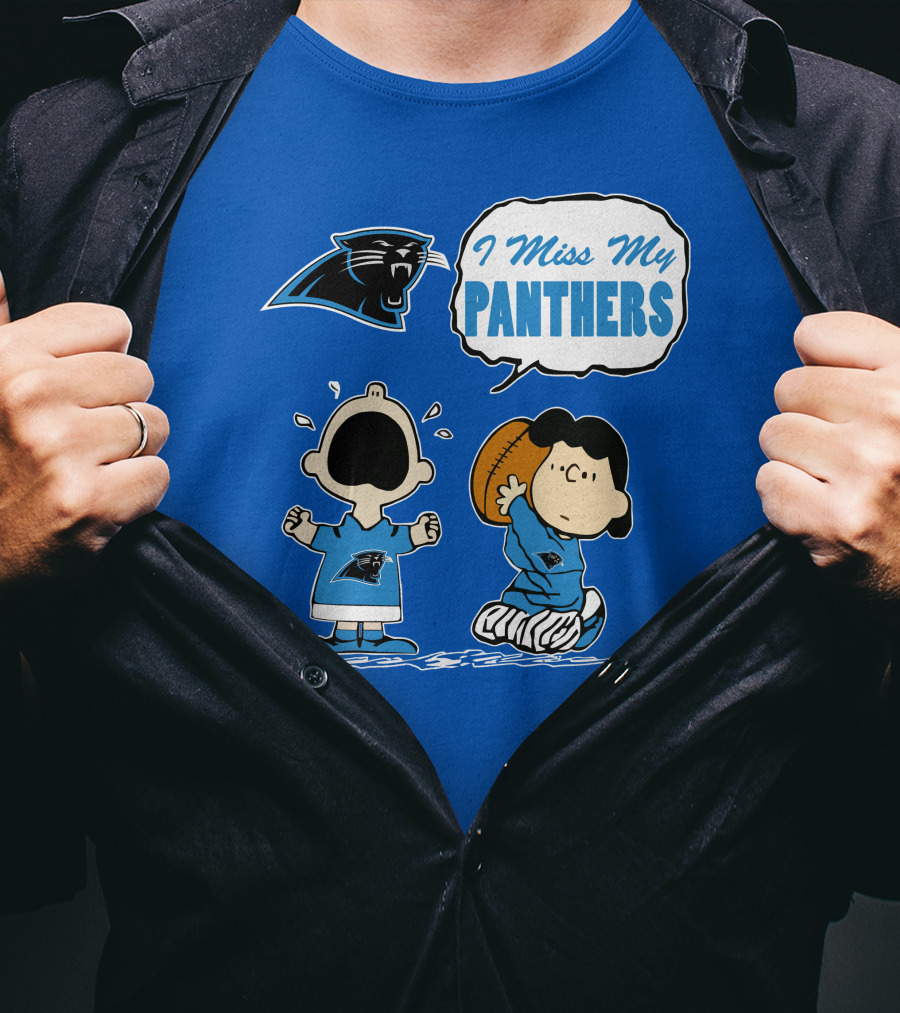 Carolina Panthers I Miss My Panthers Peanuts Football Fan T-Shirt