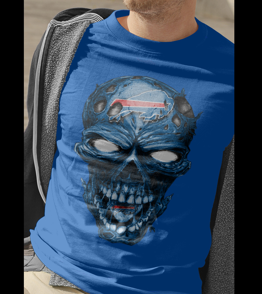 Buffalo Bills Skull Logo Horror T-Shirt