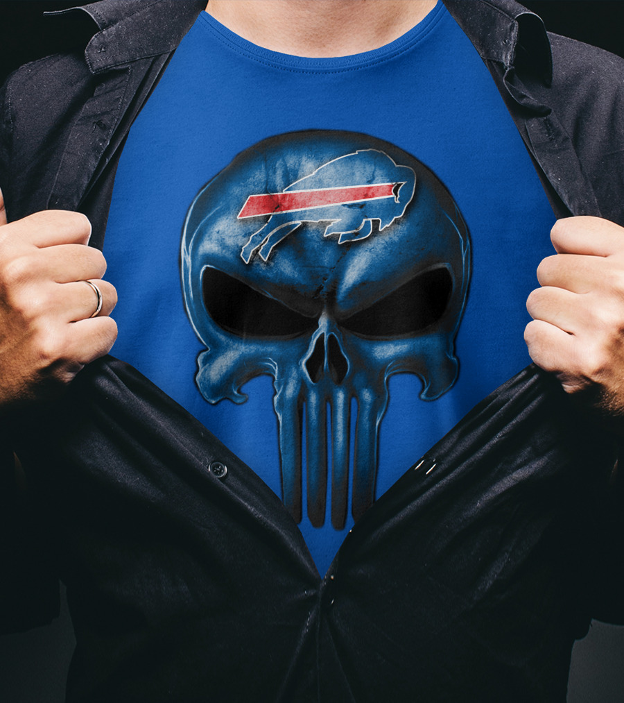 Buffalo Bills Skull Punisher T-Shirt