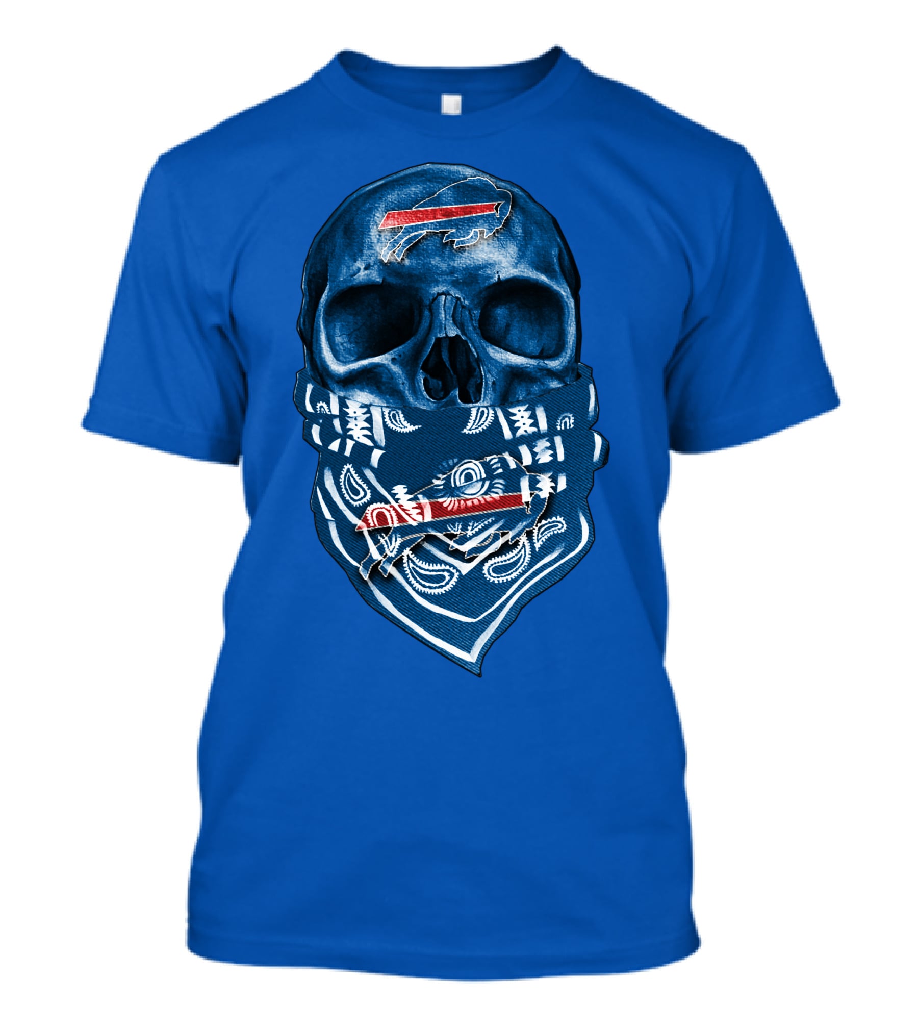 Buffalo Bills Skull With Bandana T-Shirt