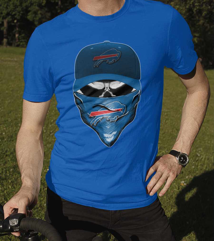 Skull V6 Buffalo Bills Mask And Cap With Team T-Shirt