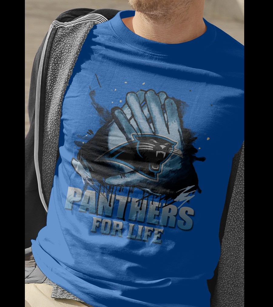 Panthers For Life Carolina Panthers T-Shirt