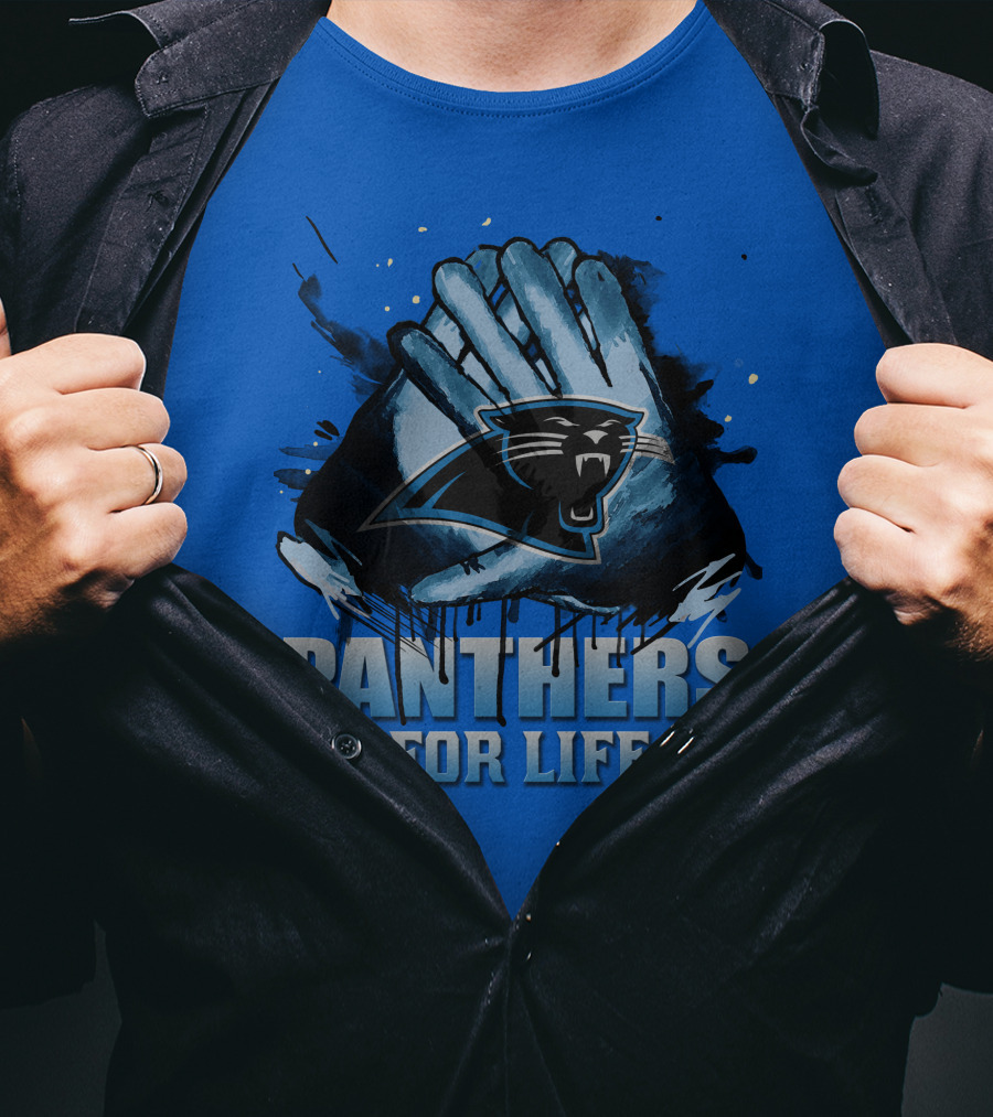 Panthers For Life Carolina Panthers T-Shirt