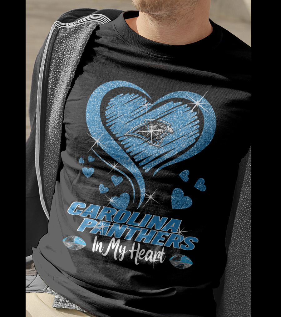 Carolina Panthers Heart Logo In My Heart T-Shirt