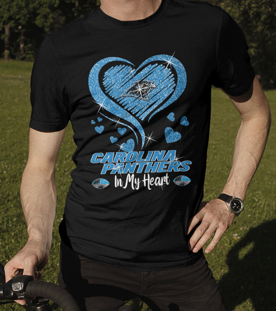 Carolina Panthers Heart Logo In My Heart T-Shirt