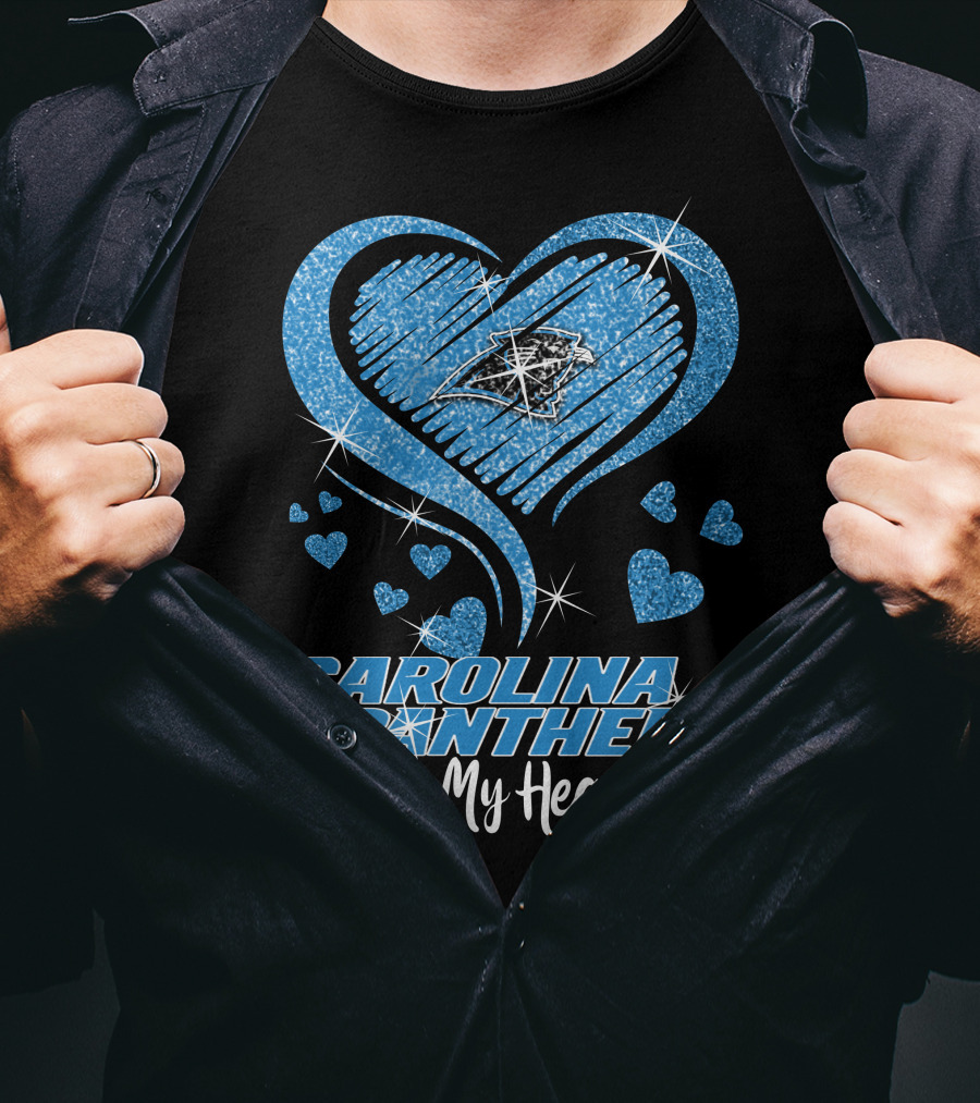 Carolina Panthers Heart Logo In My Heart T-Shirt