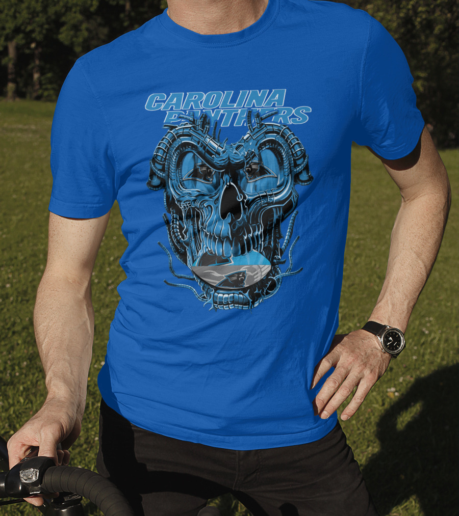 Carolina Panthers Dragonskull Helmet T-Shirt