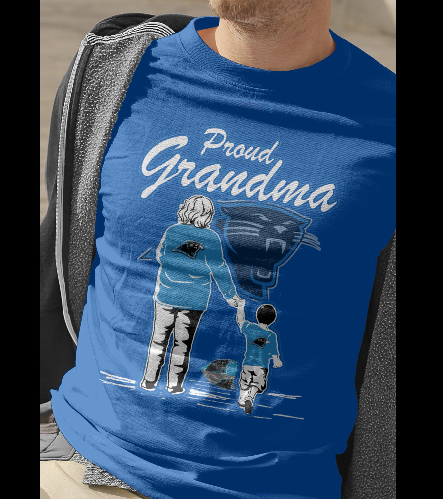 Proud Grandma Carolina Panthers Football Family Connections T-Shirt