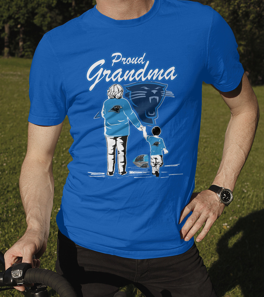 Proud Grandma Carolina Panthers Football Family Connections T-Shirt