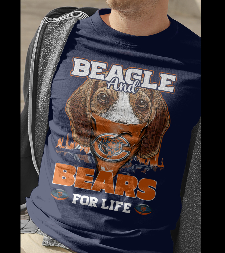 Beagle And Bears For Life Chicago Bears T-Shirt