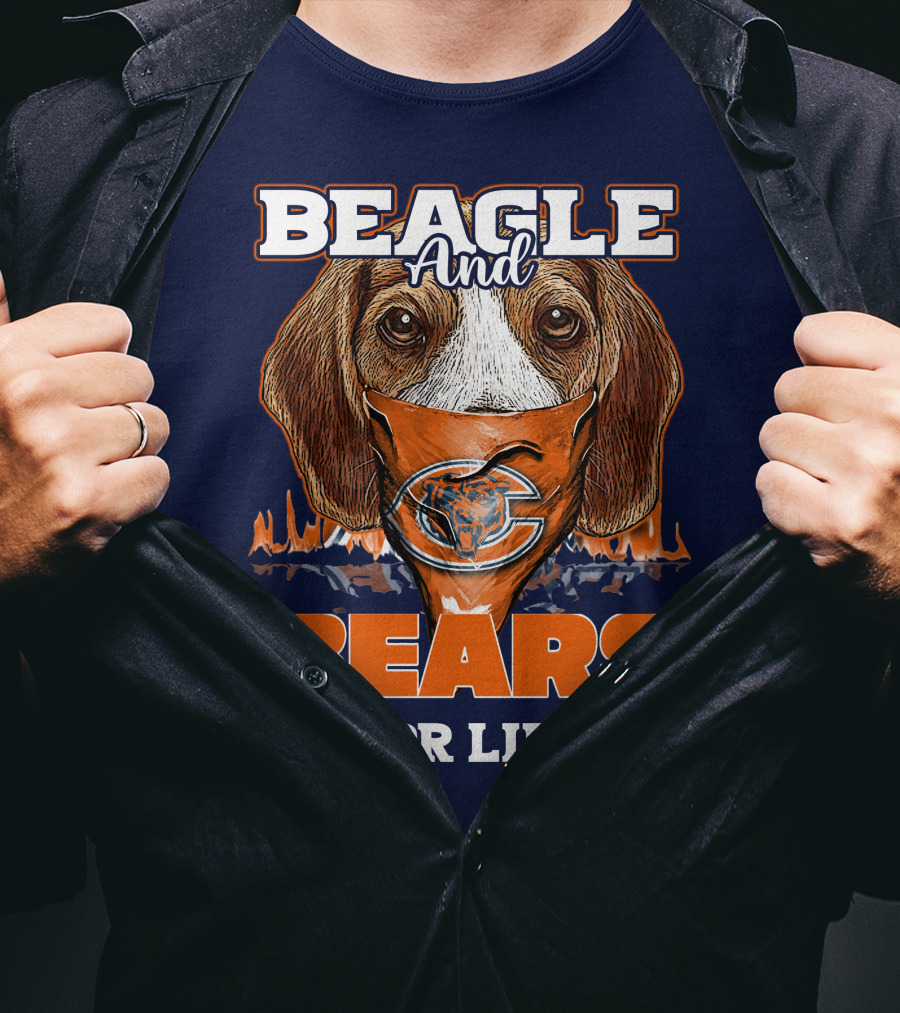 Beagle And Bears For Life Chicago Bears T-Shirt