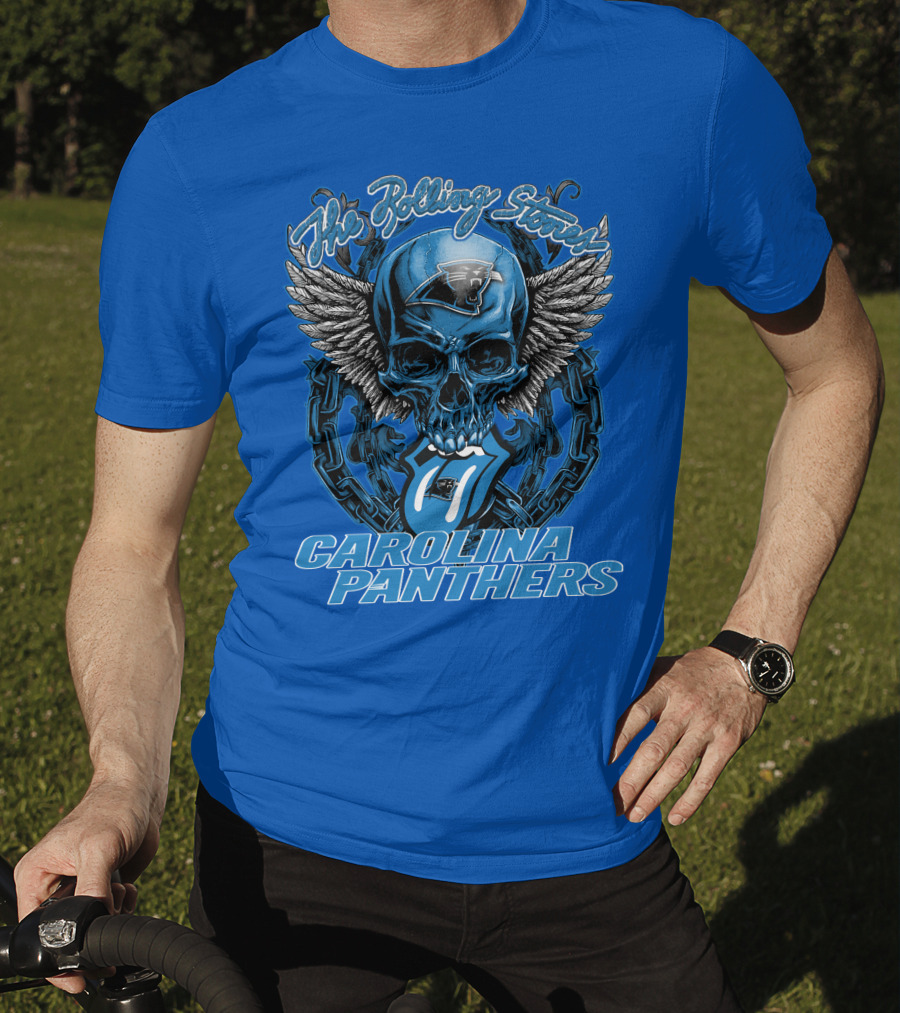 The Rolling Stones Carolina Panthers Skull Wing T-Shirt