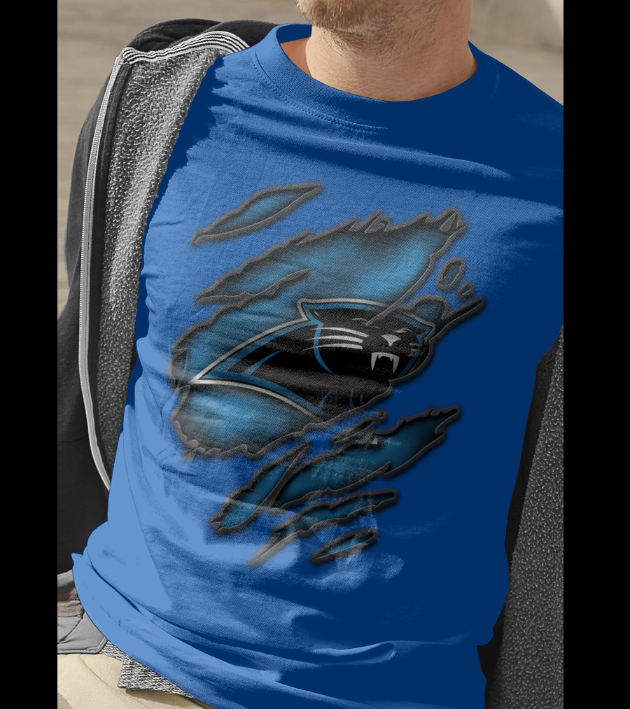 Torn Carolina Panthers Claw Mark T-Shirt