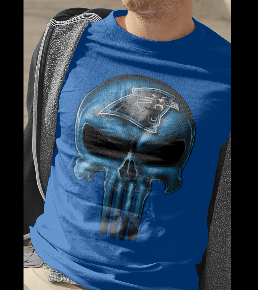 CAROLINA PANTHERS Skull T-Shirt