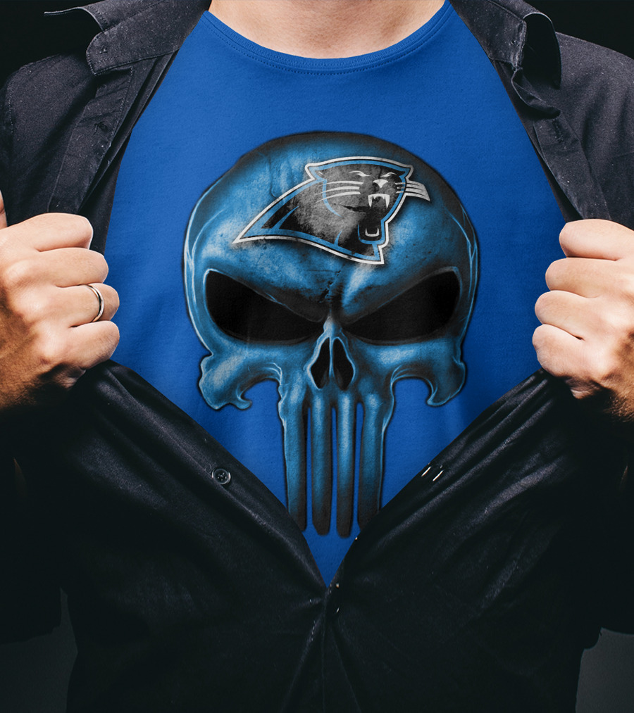 CAROLINA PANTHERS Skull T-Shirt