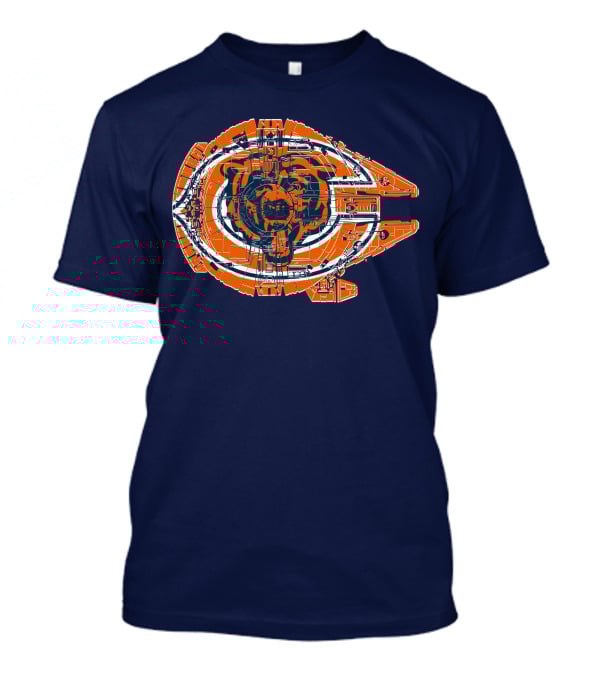Chicago Bears Millennium Falcon Crossover T-Shirt