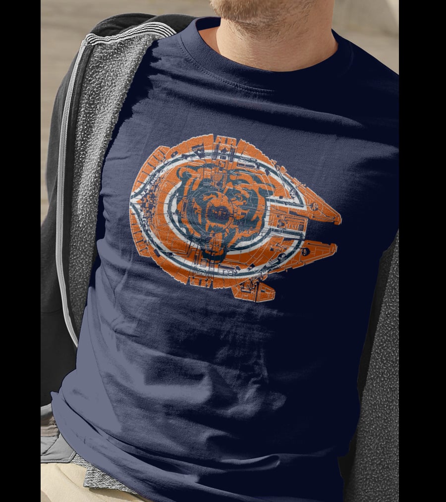 Chicago Bears Millennium Falcon Crossover T-Shirt