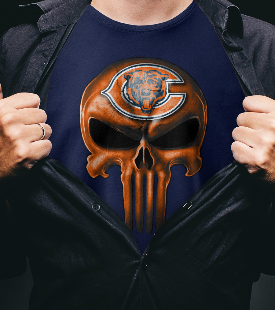 Skull Chicago Bears T-Shirt