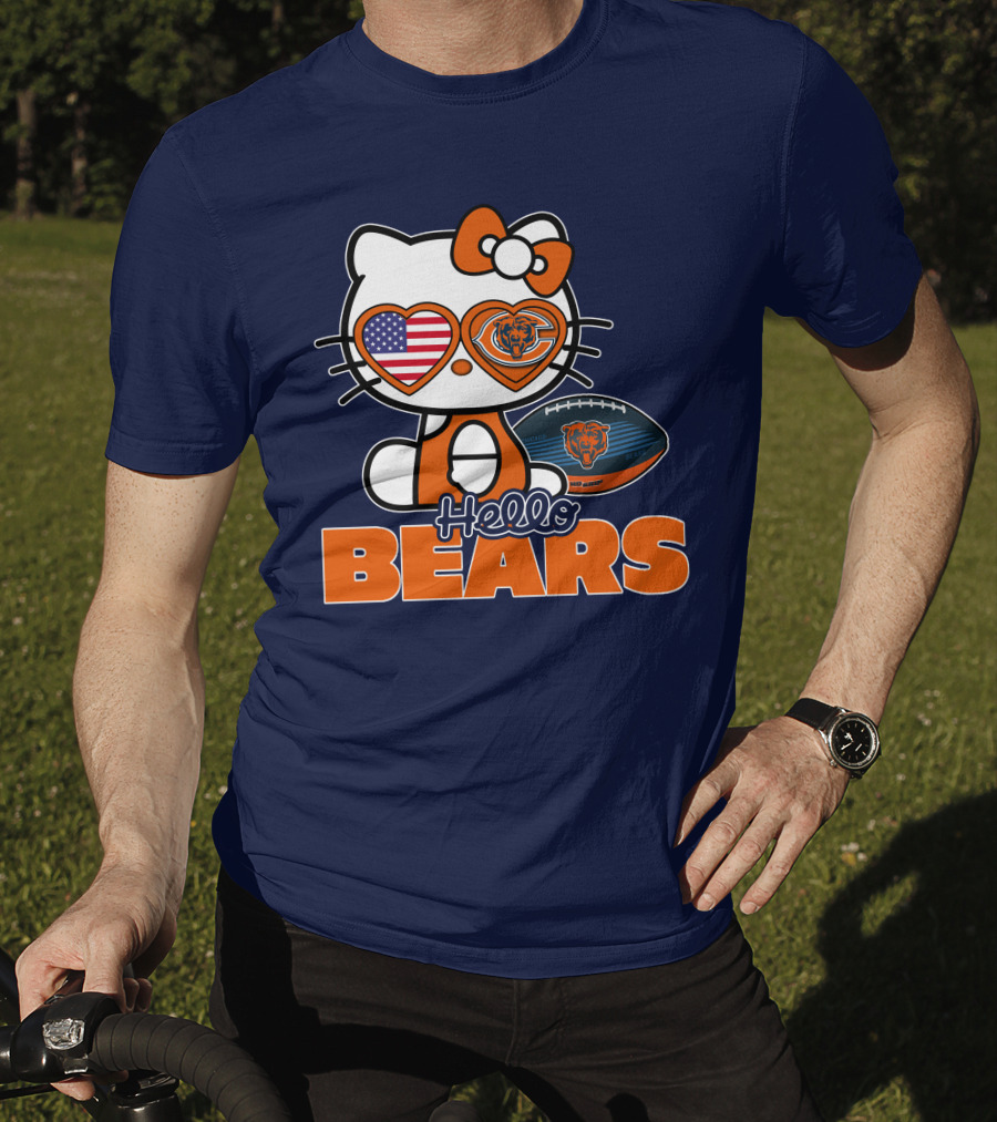 Hello Bears Hellokitty Chicago Bears Football T-Shirt