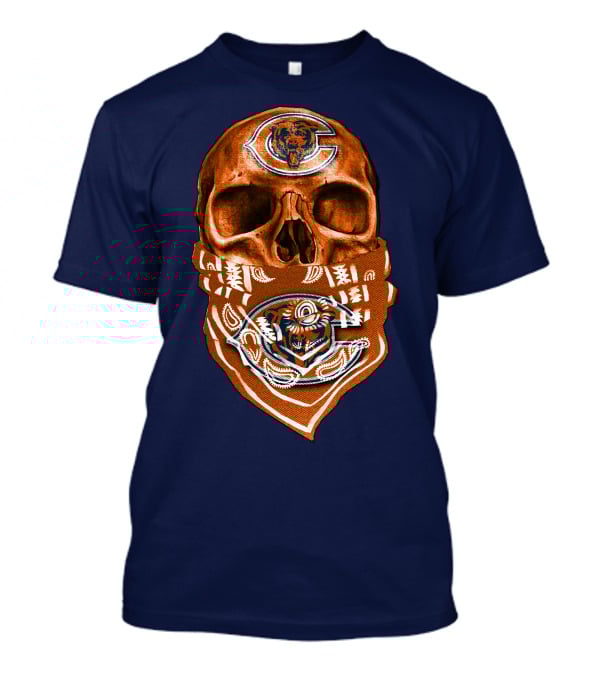 Skull Chicago Bears Bandana T-Shirt