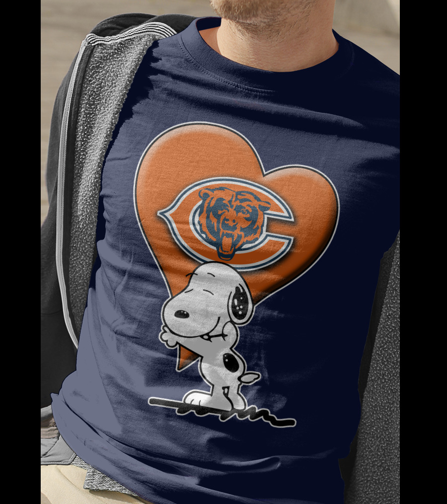 Snoopy Heart Chicago Bears NFL Fan T-Shirt
