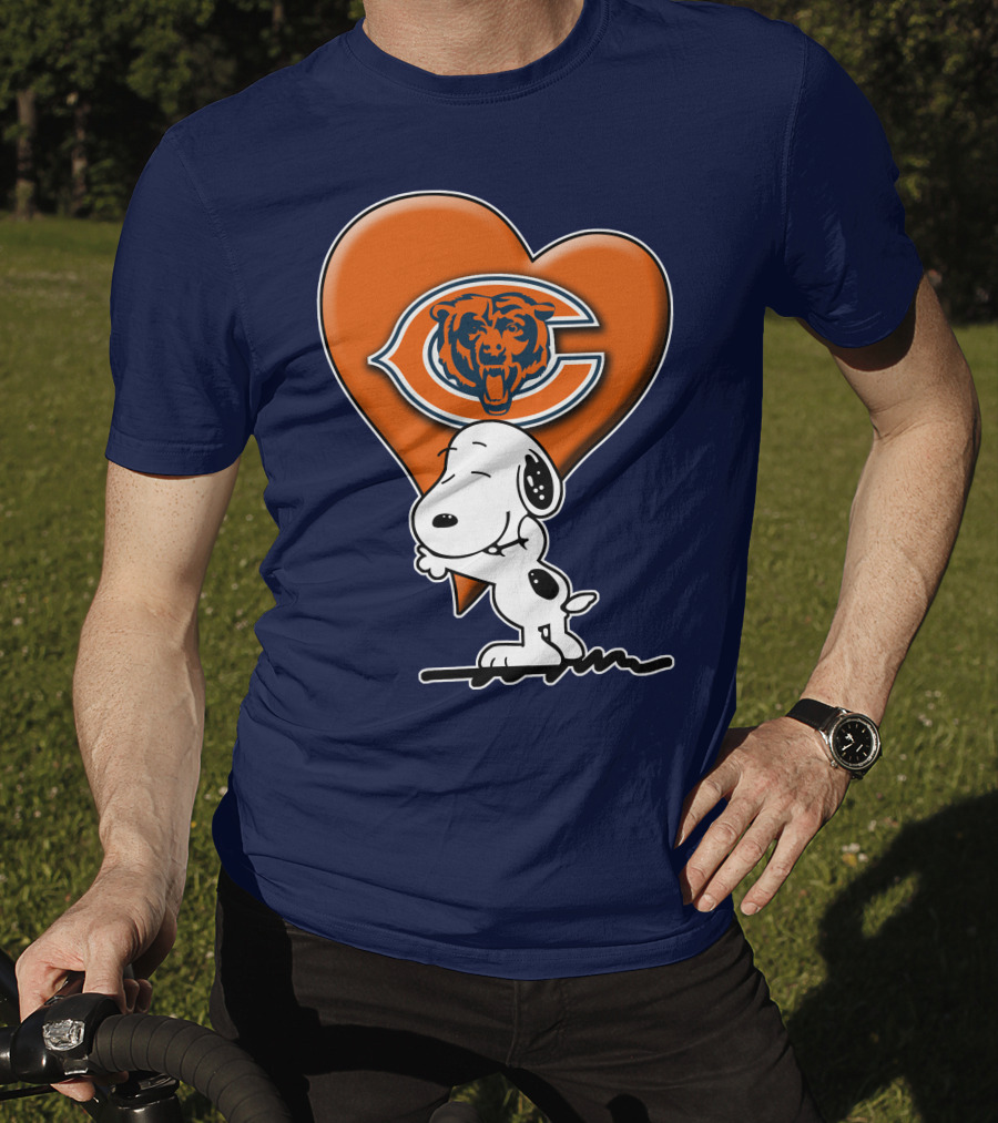 Snoopy Heart Chicago Bears NFL Fan T-Shirt