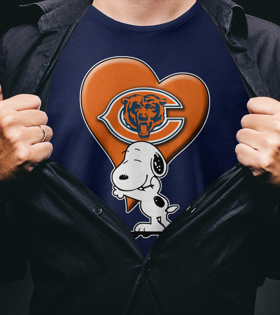 Snoopy Heart Chicago Bears NFL Fan T-Shirt
