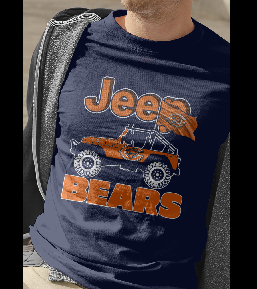 Jeep Chicago Bears Off-Road Enthusiast Fan Gear T-Shirt