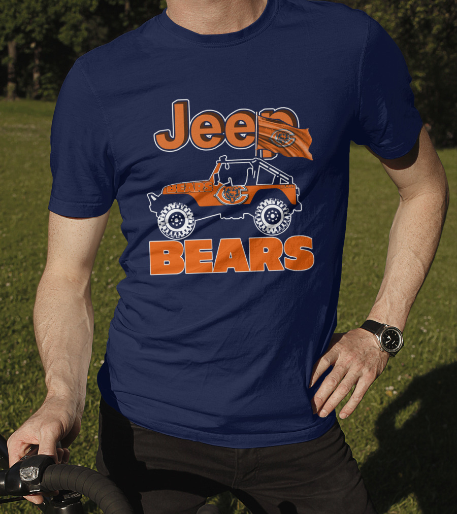 Jeep Chicago Bears Off-Road Enthusiast Fan Gear T-Shirt
