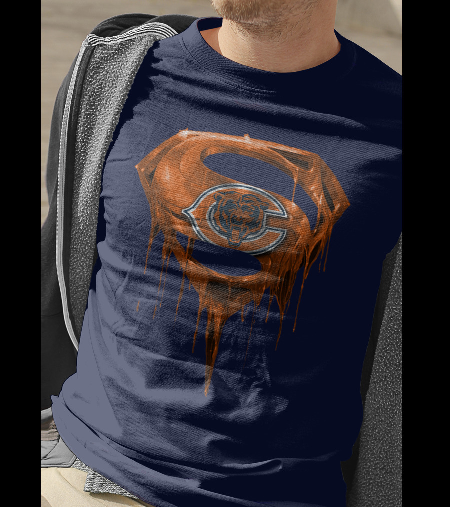 Superman Chicago Bears Logo Combination T-Shirt