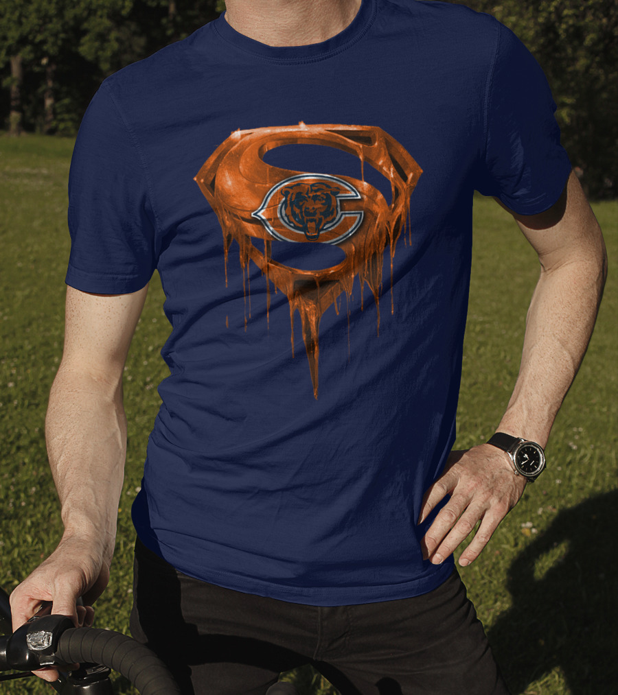 Superman Chicago Bears Logo Combination T-Shirt