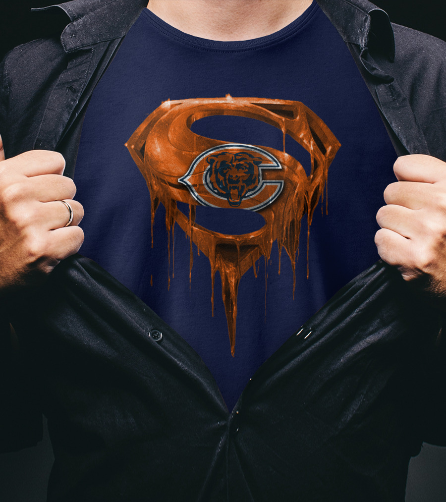 Superman Chicago Bears Logo Combination T-Shirt